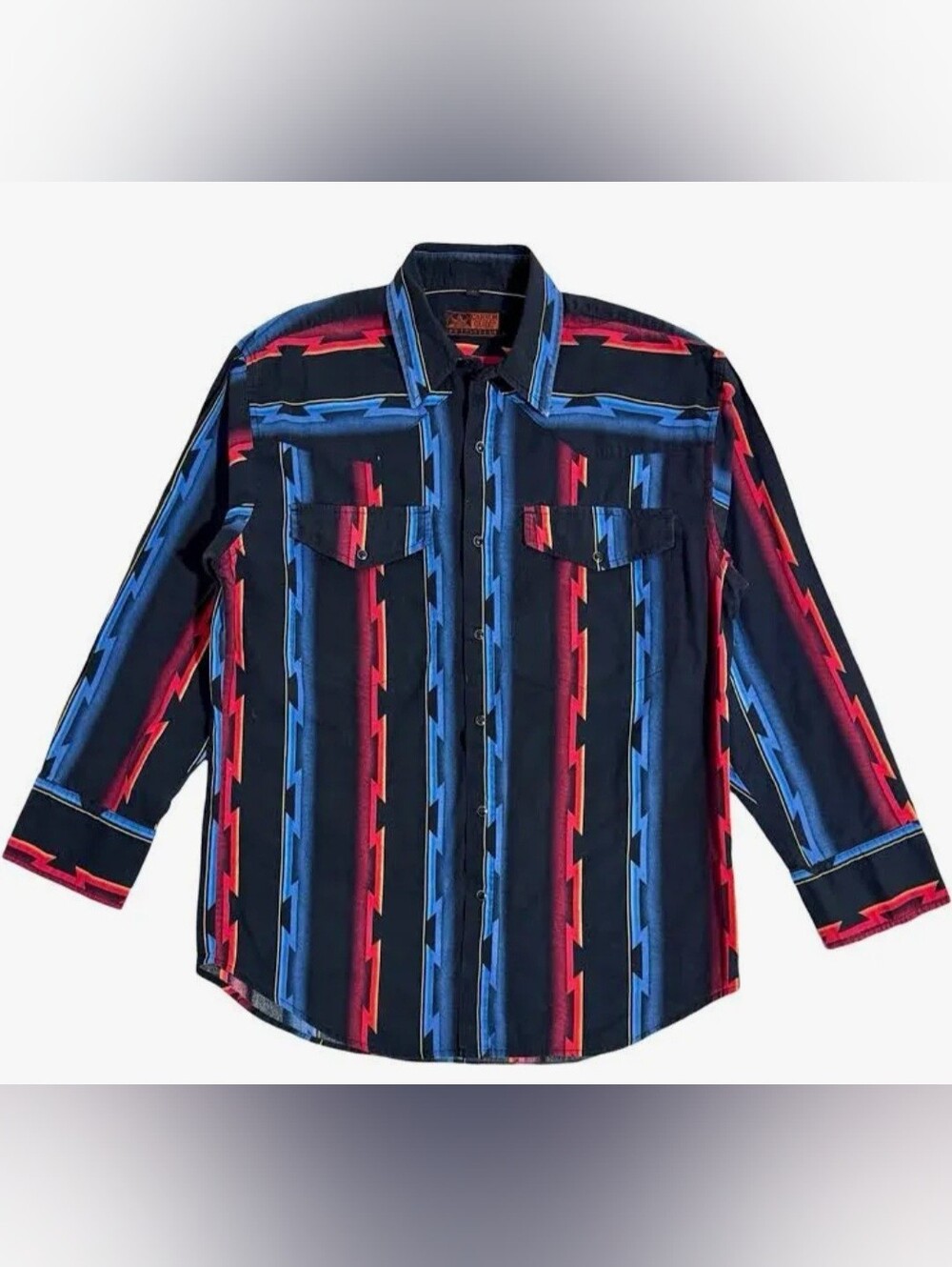 CANYON GUIDE OUTFITTERS LIGHTNING BOLT WESTERN SNAP Shirt Sixe XLG